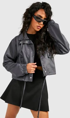 Womens Pocket Detail Jacket - Grey - 10, Grey