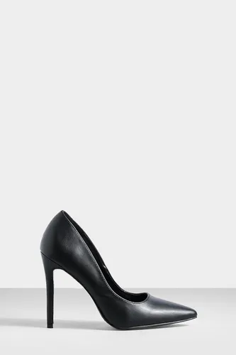 Womens Pointed Court Shoes - Black - 3, Black