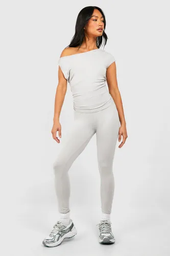 Womens Premium Super Soft High Waisted Legging - Grey - 6, Grey