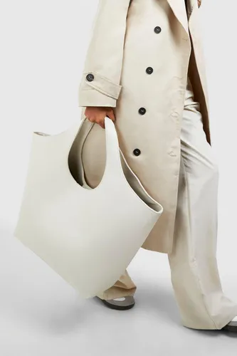 Womens Pu Tote Bag - White - One Size, White