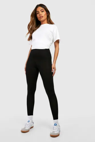 Womens Ruched Bum Booty Boosting Jersey Leggings - Black - 8, Black
