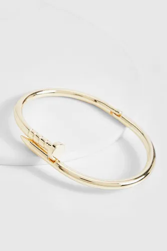 Womens Screw Bangle Bracelet - Gold - One Size, Gold
