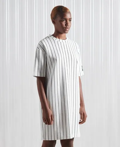 Women's Sdx Limited Edition Sdx Heavy T-Shirt Dress White / White Stripe