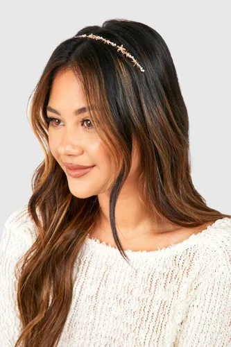Womens Sea Shell Metal Headband - Gold - One Size, Gold
