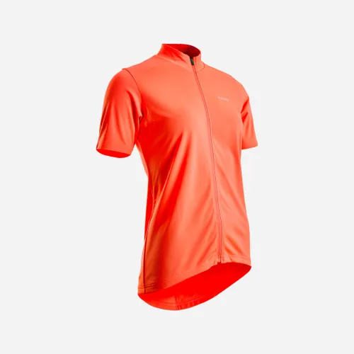 Women's Short-sleeved Cycling Jersey 100 - Coral