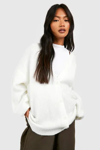 Womens Soft Knit Cardigan - White - S, White