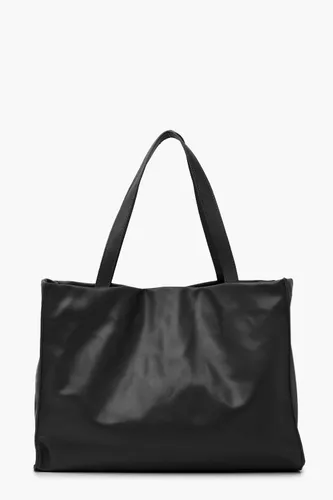 Womens Soft Shopper Tote Bag - Black - One Size, Black