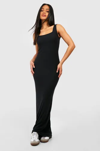 Womens Soft Touch Square Neck Maxi Dress - Black - 14, Black