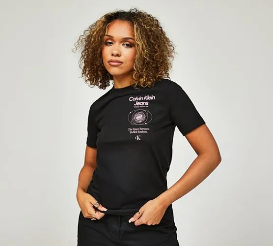 Womens Stacked Galaxy Print T-Shirt