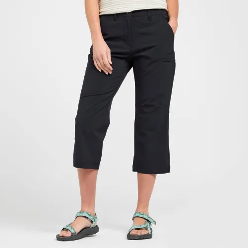 Women's Stretch Crop Trousers, Black