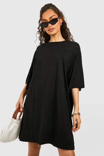 Womens Super Oversized T-Shirt Dress - Black - 12, Black