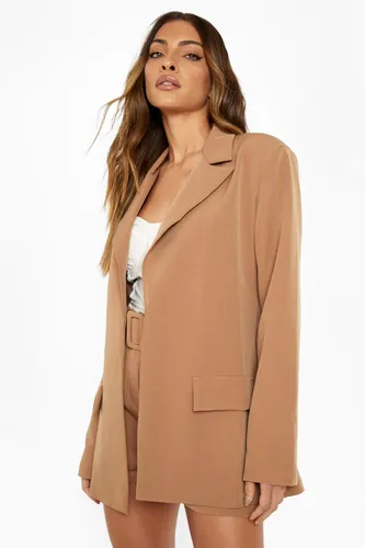 Womens Tailored Fitted Blazer - Brown - 10, Brown