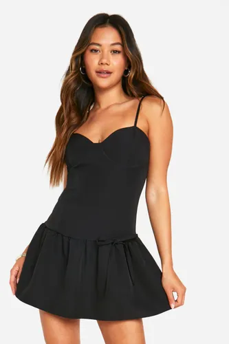 Womens Tailored Mini Dress - Black - 8, Black