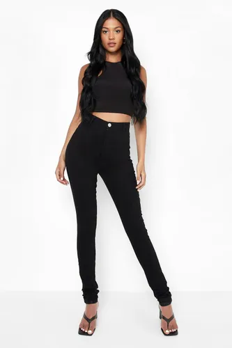 Womens Tall Basic High Waisted Skinny Jeans - Black - 8, Black