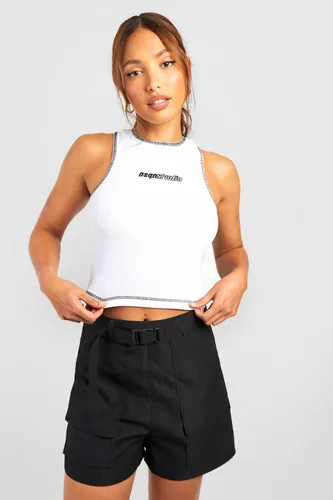 Womens Tall Cargo Belted Tailored Shorts - Black - 6, Black