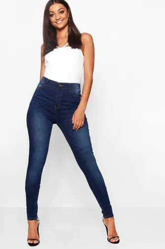 Womens Tall Mid Rise Skinny Jeans - Blue - 10, Blue