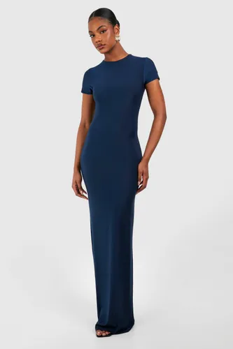 Womens Tall Slinky Cap Sleeve Maxi Dress - Navy - 8, Navy