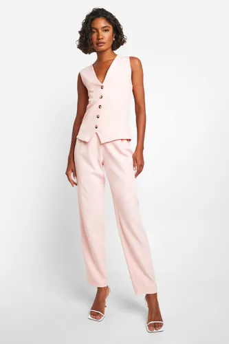 Womens Tall Woven Tailored Tapered Trouser - Pink - 8, Pink