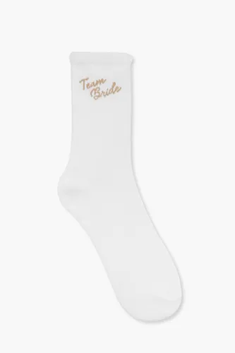 Womens Team Bride Socks - White - One Size, White