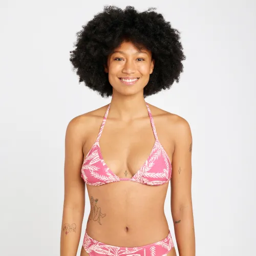 Women's Textured Triangle Swimsuit Top - Mae Palmer Pink