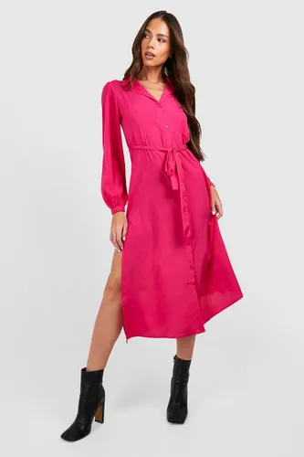 Womens The Midaxi Shirt Dress - Pink - 10, Pink