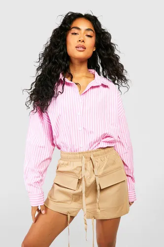Womens Tie Detail Cargo Mini Skirt - Beige - 6, Beige