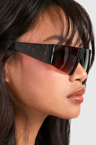 Womens Tortoise Visor Style Sunglasses - Brown - One Size, Brown