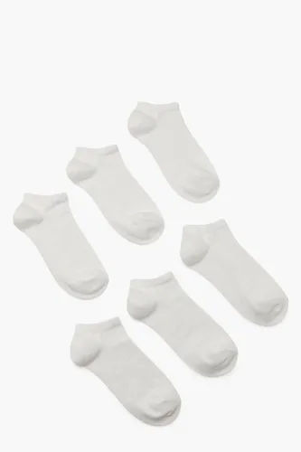 Womens Trainer Socks 6 Pack - White - One Size, White