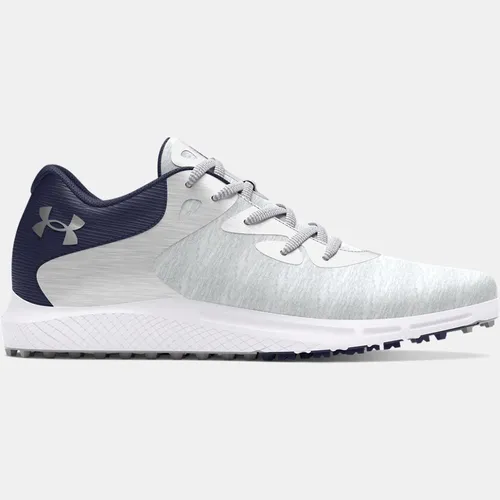 Women's  Under Armour  Charged Breathe 2 Knit Spikeless Golf Shoes Halo Gray / Midnight Navy / Metallic Silver