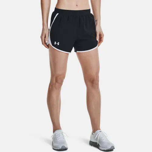 Women's  Under Armour  Fly-By 2.0 Shorts Black / White / Reflective