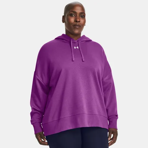 Women's  Under Armour  Rival Fleece Oversized Hoodie Cassis / White