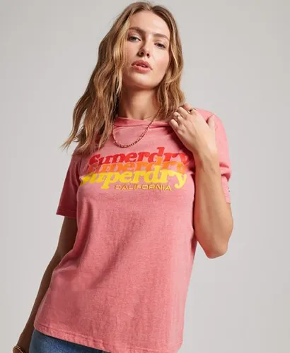 Women's Vintage Scripted Infill T-Shirt Red / Coral Red Heather
