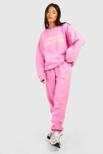 Womens Warddressing Gown Essentials Slogan Jumper Tracksuit - Pink - Xl, Pink