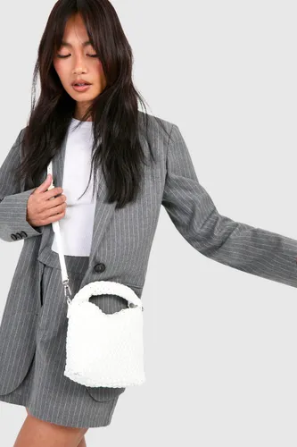Womens Woven Grab Bag - White - One Size, White
