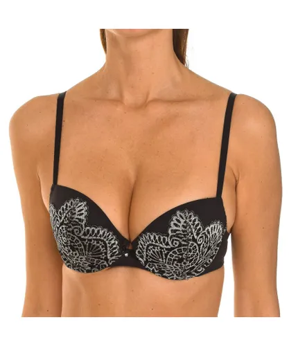 Wonderbra Womens Push Up Gel-Air Bra with Cups and Padded W0AQ9 Women - Black Polyamide/Polyester