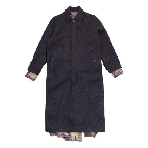Wood Wood , Reversible Carcoat in Washed Black ,Black male, Sizes:
