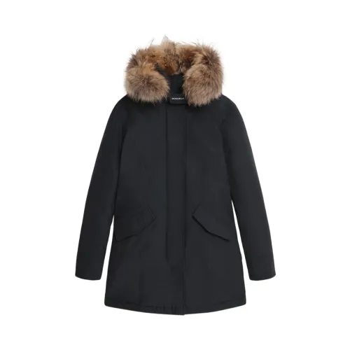 Woolrich , Arctic Parka with Removable Raccoon Fur ,Blue female, Sizes:
