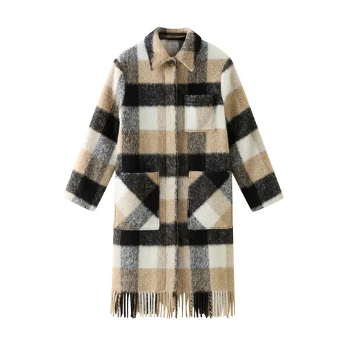 Woolrich , Beige Wool Coat ,Beige female, Sizes: