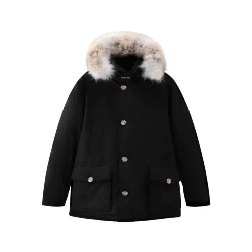 Woolrich , Black Coats with Water and Wind Resistance ,Black male, Sizes: