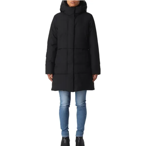 Woolrich , Black Luxe Puffy 2in1 Parka Coats ,Black female, Sizes: