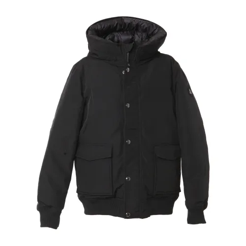 Woolrich , Black Polar Bomber Jacket for Kids and Teens ,Black male, Sizes: