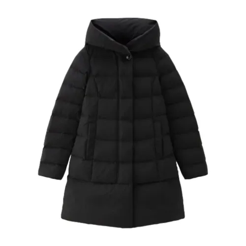 Woolrich , Black Puffy Prescott Parka Coats ,Black female, Sizes: