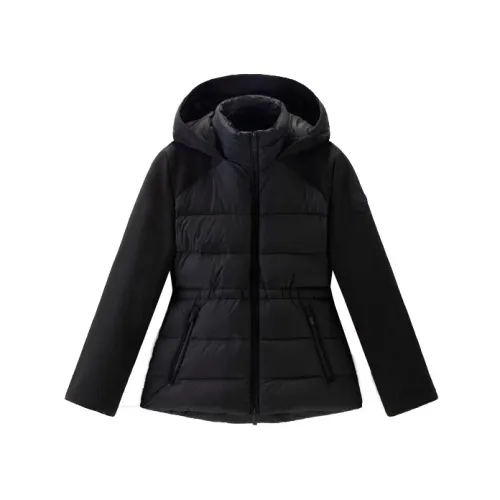 Woolrich , Black Softshell Down Jacket ,Black female, Sizes: