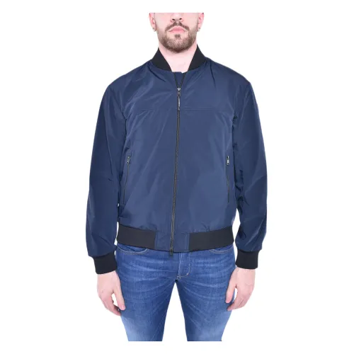 Woolrich , City Bomber Jacket ,Blue male, Sizes: