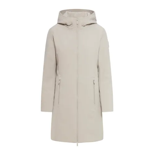 Woolrich , Functional and Feminine Brown Coats ,Beige female, Sizes: