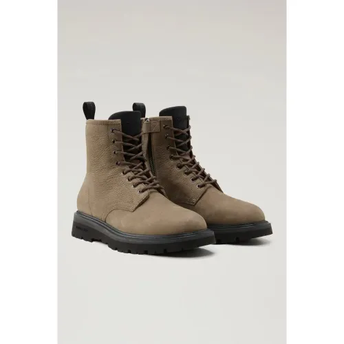 Woolrich , Men`s Nubuck City Boots ,Beige male, Sizes: