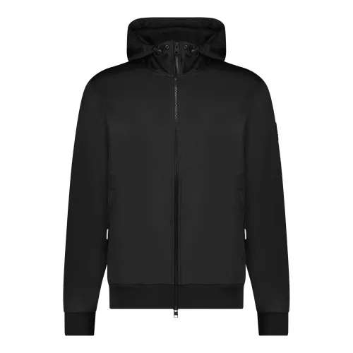 Woolrich , Modern Logo-Patch Light Jacket ,Black male, Sizes: