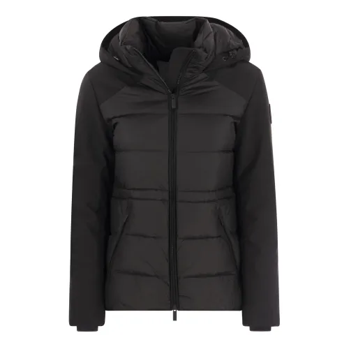 Woolrich , Quilted Hooded Coats in Black ,Black female, Sizes: