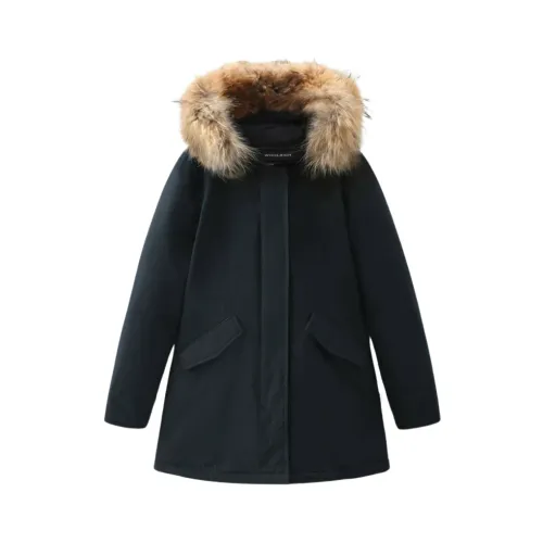 Woolrich , Ramar Arctic Parka with Detachable Fur Trim ,Blue female, Sizes: