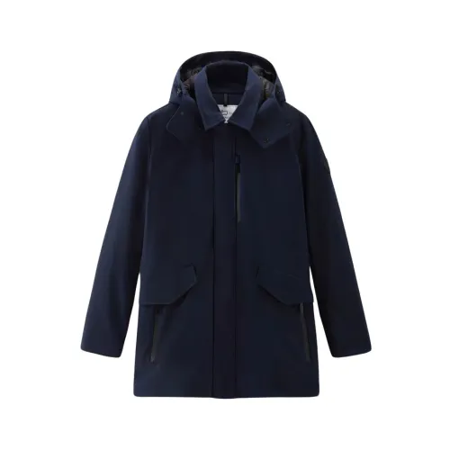 Woolrich , Refined Outerwear for Everyday Adventures ,Blue male, Sizes: